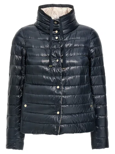 Herno Reversible Down Jacket Casual Jackets And Parka Multicolor In Black