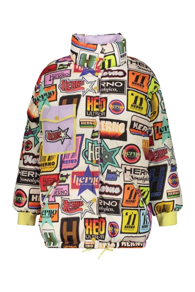 Herno Reversible Down Jacket In Multi