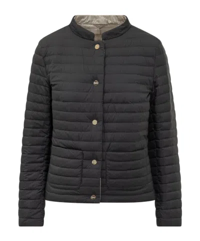 Herno Quilted Reversible Jacket In Gray