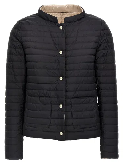 Herno Ecoage Nylon Ultralight Water-resistant Reversible Puffer Jacket In Multicolor