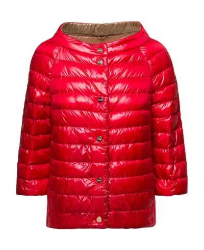 Herno Reversible Down Jacket In Red