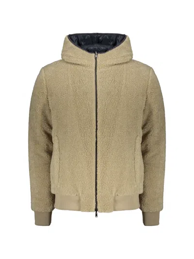 Herno Reversible Faux-shearling Down Jacket In Multi