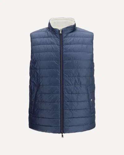 Herno Reversible Quilted Down Jacket In Blue