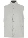 Herno Sleeveless Reversible Gilet High Collar In Grey