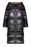 Herno Reversible Hooded Down Jacket In Blue