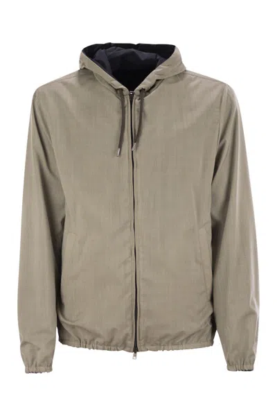 HERNO HERNO REVERSIBLE HOODED JACKET