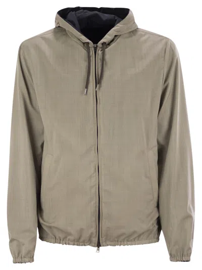HERNO HERNO REVERSIBLE HOODED JACKET