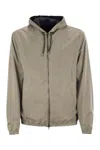 Herno Reversible Hooded Jacket In Gray
