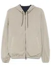 Herno Reversible Hooded Jacket In Neutrals