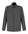 Herno Reversible Patch-pocket Overshirt In Black