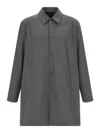Herno Reversible Flight Line Jacket Long Cut In Gray