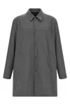 Herno Reversible Flight Line Jacket Long Cut In Gray