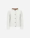 Herno Reversible Jacket In Ecoage And Nylon Ultralight In White/camel