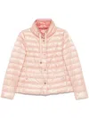Herno Quilted Lightweight Polyamide Jacket With Contrasting Collar In Pink
