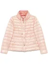 Herno Quilted Lightweight Polyamide Jacket With Contrasting Collar In Pink