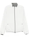 Herno Reversible Nylon And Cotton Jacket With Double Slider Zip Closure In White