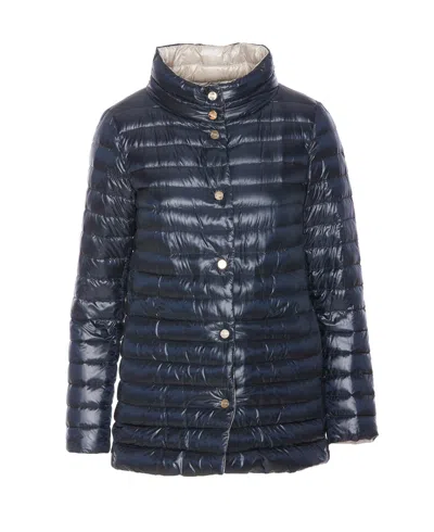 Herno Reversible Light Down Jacket In Blue