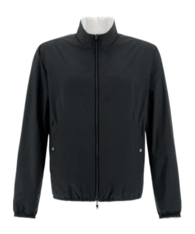 Herno Reversible Lightweight Jacket In Black
