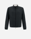 Herno Reversible Millionaire Microfibre And Ecoage Bomber Jacket In Navy Blue
