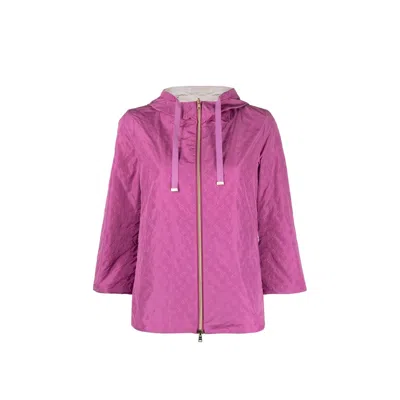 Herno Reversible Monogram-print Jacket In Pink