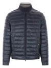 Herno Reversible Nylon Down Jacket In Blue