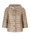 Herno Beige Nylon Down Reversible Jacket In Nude