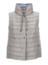 HERNO GREY REVERSIBLE PADDED QUILTED GILET IN POLYESTER WOMAN