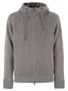 Herno Men Reversible Padded Wool Bomber Jacket In Gray