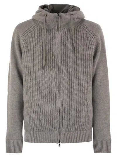 HERNO REVERSIBLE PADDED WOOL BOMBER JACKET