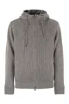 Herno Reversible Padded Wool Bomber Jacket In Gray