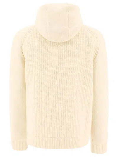 Herno Reversible Padded Wool Bomber Jacket In White