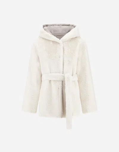 Herno Reversible Parka In Soft Alternative Fur And Changing Nylon In White