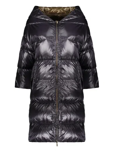 Herno Reversible Puffer Coat In Anthracite