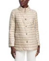 Herno Reversible Button-up Padded Down Jacket In Champagne To Gold