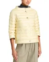 Herno Reversible Puffer Coat In Pale Yellow/champagne