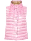 Herno Reversible Puffer Gilet In Pink