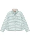 Herno Drawstring-neck Quilted Jacket In Blue