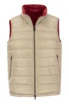Herno Zipped-up Padded Vest In Red