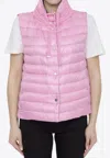 Herno Reversible Puffer Gilet In Pink