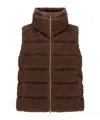 Herno Reversible Quilted Down Vest In Brown
