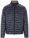 Herno Reversible Nylon Down Jacket In Blue
