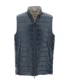 Herno Reversible Quilted Sleeveless Jacket With High Collar In Black