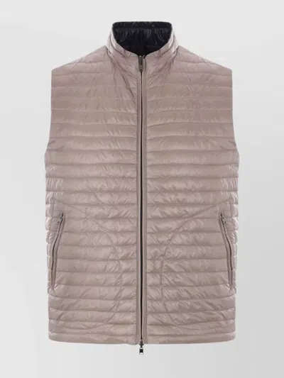 Herno Reversible Quilted Sleeveless Down Jacket In Brown