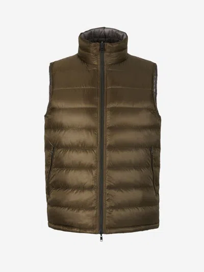 Herno Resort Padded Down Gilet In Gray