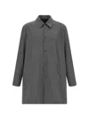Herno Grey Reversible Raincoat In Gray