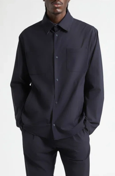 Herno Reversible Shirt Jacket In Blue