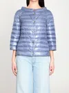 Herno Reversible Short Down Jacket In Blue