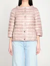 Herno Reversible Short Down Jacket In Pink