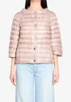 Herno Reversible Short Down Jacket In Pink