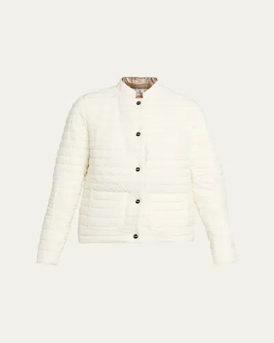 Herno Reversible Short Down Jacket In White